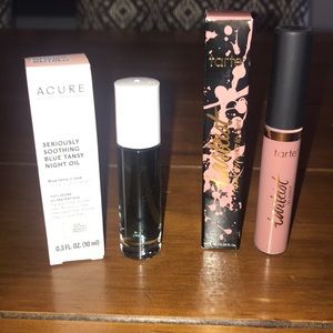 Acure night oil and Tarte lip paint bundle